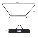 EVLIQUIL Double Hammock with Stand Included 450lb Capacity Space Saving Steel Stand,Premium Carry Bag Included,Suit for Outside,Indoor,Yard,Camping(Coffee). EVLIQUIL