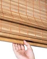 Chicology Cordless Bamboo Roman Blinds - Squirrel Colour, 27"W x 64"H CHICOLOGY