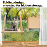 Cat Window Perch, Cat Hammock Window Seat, Cat Window Hammocks Bed for Indoor Cats, Large Cat Perch with Sturdy Screw Suction Cups for Large Cats & Kittens CATISM