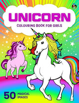 Unicorn Colouring Book for Girls: 50 Pretty Unicorns for Children Aged 5-12+ (Colouring Books for Children) WoodArtSupply