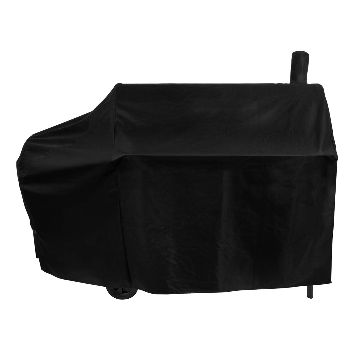 Unicook Offset Smoker Cover 60 Inch, Outdoor Heavy Duty Waterproof Charcoal Grill Cover, Fade and UV Resistant Smokestack BBQ Cover, Compatible for Brinkmann, Char-Broil, Royal Gourmet and More, Black Unicook