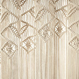 Lush Decor Boho Macrame Leaf Cotton Window Curtain Panel Single 40" W x 84" L Neutral - Macrame Curtains for Windows - Room Divider - Boho Wall Decor Lush Decor