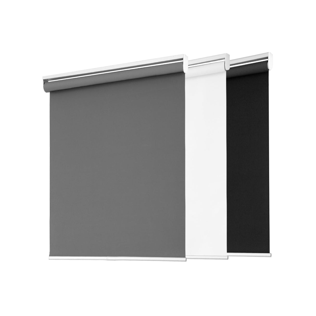 Blackout Roller Shades for Windows, Cordless Free-Stop Blinds with Thermal Insulated,UV Protection Fabric. Pull Down Room Darkening Door Blinds for Home, Office Easy to Install(23" W x 72" H,Grey) BWEROCIQ