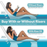 GoSports Coast Modern in Pool Lounge Chair - Waterproof & Weighted Chaise Lounger - Outdoor Pool Furniture for Patio or in Baja Shelf