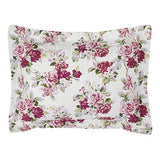 Laura Ashley - Twin Quilt Set, Reversible Cotton Bedding with Matching Sham, Lightweight Home Decor for All Seasons (Lidia Pink, Twin) Laura Ashley