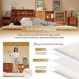 Dr.Futon Japanese Floor Futon Mattress Traditional Cotton Shikibuton Foldable Roll Up Bed Twin Dr.Futon