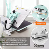 BetterSub Heat Press 15x15 inch Digital Heat Press Machine, Slide Out Industrial Quality T-Shirt Heat Transfer Machine Teal BetterSub