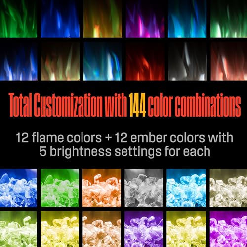 Westinghouse 60 Inch Electric Fireplace Heater, Compatible with Alexa & Google Home, Wall Mount or in-Wall Recessed Fireplace Insert, 24 Hour Timer, Color Changing Flames, 750W/1500W Indoor Heater Westinghouse