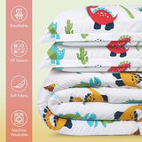 Utopia Bedding Dinosaur Kids Comforter Set with 2 Pillow Shams, 3 Piece Soft Microfiber Twin Bed Comforter with Pillow Shams, Printed Kids Bedding for Boys and Girls, Lightweight, Breathable,Easy Care Utopia Bedding