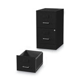Alera 2806262 14 in. x 18 in. x 24.1 in. Soho 2-Drawer Vertical Letter File Cabinet - Black Alera
