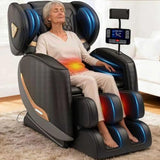 GOLD TIME Upgraded Massage Chair Full Body, Zero Gravity Recliner with Heat, 10 Fix Points, Bluetooth, Touch Screen, Footrest, Shiatsu Massage Chair Full Body for Parents, Seniors & Easy Assembly GOLD TIME