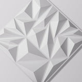 Art3d 33-Pack 3D Wall Panels for Interior Wall Decor, Modern Diamond Textured Accent Wall Paneling for Gaming Living Room TV Wall Background, 12 x 12 inch White Art3d