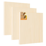 Wooden Art Panels for DIY Painting - Christmas Crafts & Home Décor | 12x12 Inch Canvas Wood Boards, Unfinished Wooden Canvas for Adults & Kids (3-Pack) HANSILK