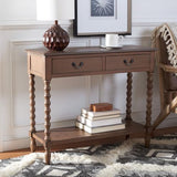 Safavieh Home Collection Athena Brown 2-Drawer Console Table SAFAVIEH