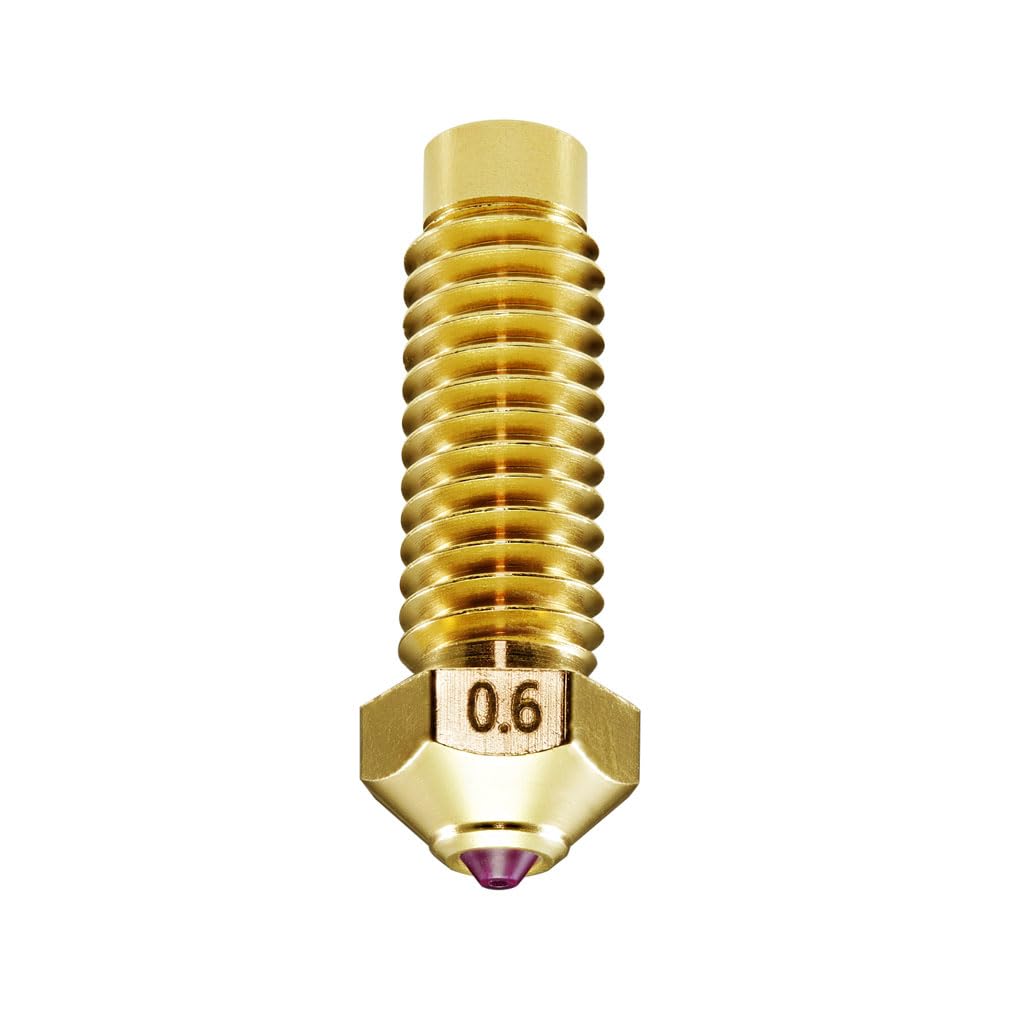 DUROZZLE Ruby Nozzle 0.6mm for Elegoo Neptune 4 Plus/Max 3D Printer, Hardened & Abrasion Resistant for Precision Additive Manufacturing - WoodArtSupply