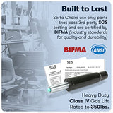 Serta Big and Tall Executive Office Chair with Wood Accents, Adjustable High Back Ergonomic Computer Chair with Lumbar Support, Bonded Leather, Brown Serta