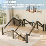 Yitong Angel 14 inch Queen Bed Frame with Round Corner Legs Mattress Slide Stopper,3500 lbs Heavy Duty Metal Platform,Steel Slats Support,No Box Spring Needed,Easy Assembly,Noise Free Yitong Angel