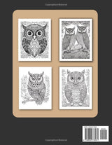 Large Print Owl Coloring Book For Adults: Mindfulness, Relaxation, and Stress Relief for Bird Lovers | Creative, Fun Drawings with Enjoyable ... Ideal for Children, teens and Adults.. Majosta