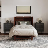 AFI, Santa Fe Twin Murphy Bed Chest with 6" Mattress & Built-in USB Charger, Walnut AFI