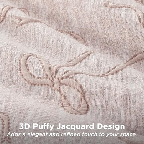 Bedsure Pink Full Size Comforter Sets for Girls, GentleSoft™ 3 Pieces Bow Comforter with 2 Pillow Shams, Cute Girls Full Size Bedding Sets Pink Room Decor Aesthetic Bedroom Decor, 82x86 Inches Bedsure