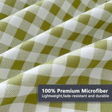 NSNLGSGC Sage Green Gingham Full Sheet Set, Soft Brushed Microfiber Plaid Full Bed Sheets, 4-Pieces Grid Sheet Set with Deep Pocket NSNLGSGC