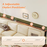 SUPERJARE 102 Inch Sofa Table with 2 Power Outlets and USB-C Ports, 5.9 Inch Narrow Console Table with Storage, Extra-Long, for Entryway Hallway Couch Behind Sofa, Small Spaces, Rustic Brown SUPERJARE
