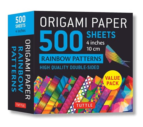 Origami Paper 500 sheets Rainbow Patterns 4" (10 cm): Double-Sided Origami Sheets Printed with 12 Different Colorful Patterns Tuttle Publishing
