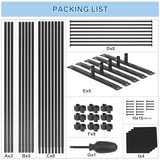 AKTOP 4 Panel Room Divider, 6FT Portable Wall Divider for Room Separation, 88"W Fabric Partition Room Dividers and Folding Privacy Screens, Freestanding Room Separators for Home Office Bedroom, Black AKTOP