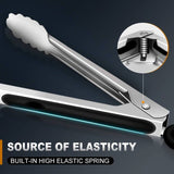 Tongs For Cooking - Heat Resistant 600 Degrees Stainless Steel Kitchen Tong,Heavy Duty Metal Locking Tongs - Perfect for Food,Salad and BBQ set of 3 (7",9" and 12") Dishwasher Eddeas