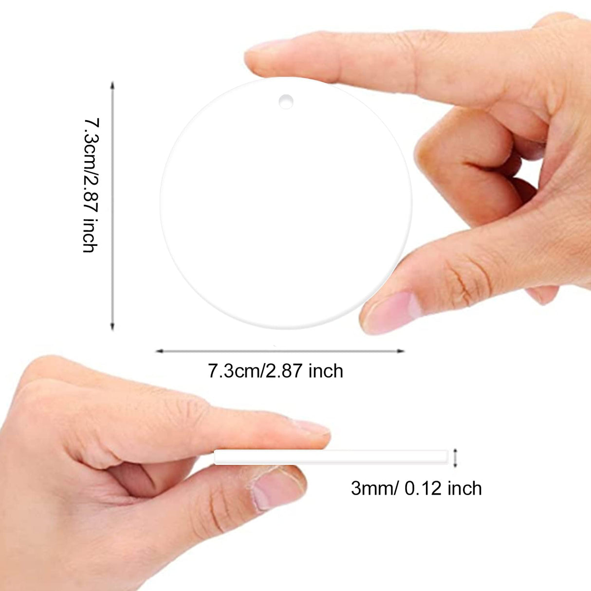 10Pcs Sublimation Ceramic Ornaments Sublimation Ornament Blanks Bulk Ceramic Discs Ornament for Heat Press Printing White Round Porcelain Ornament Personalized Xmas Tree Ornament Keepsake Crafts Gift SEUGKE