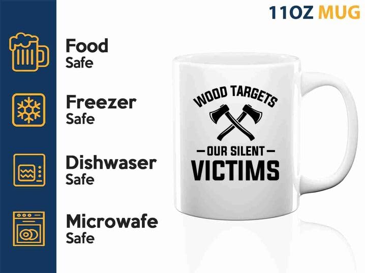 Axe Throw Coffee Mug 11oz White -Wood targets - Sport Game Tomahawk Target Throwing wooden Competition Hunting Luxe Gifting