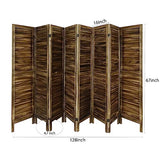 ECOMEX 8 Panel Wood Room Divider 5.6ft.Tall Folding Privacy Screen Panels, Panel Reinforced Room Divider Wall, Divider for Room Separation, Partition Room dividers (Dark Brown) ECOMEX