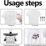 Sublimation coating spray,Sublimation Spray for Cotton Shirts, Quick Dry & Super Adhesion, for All Fabric Polyester T-shirts Carton Wood Canvas Handbag, CooBAA