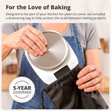 Greater Goods Digital Kitchen Scale for Baking – Food Scale with Gram & Ounce Measurements, Easy Tare & Stable Readings, Precision Scale for Sourdough Bread, Baking & Cooking, 11 lb Capacity