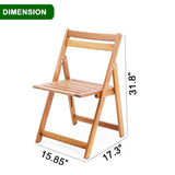 VICTORY RELAX Acacia Wooden Chairs Set of 2, Folding Waterproof Small Patio Chairs with Waterproof and UV Coating, Indoor Outdoor Bistro Set for Garden Balcony Patio Lawn Living Room VICTORY RELAX