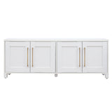 Henn&Hart Rectangular TV Stand for TV's up to 80" in White, TV Stands for the Living Room Henn&Hart