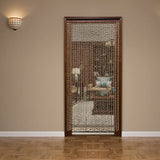 SanBouSi 49 Strands Natural Bamboo & Wood Beaded Curtain Wooden Hanging Room Divider Decorative Handmade Boho Bohemian Wooden Doorway Beads Curtain, 75" x 35.5" SanBouSi