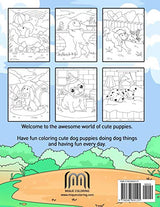Dogs and Puppies Coloring Book For Kids: Puppy Coloring Book for Children Who Love Dogs WoodArtSupply
