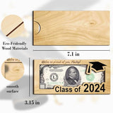 TM TEEMAN Personalozed Graduation Money Holder 2024, Custom 2024 Graduation Gifts, Grad Money Gifts, Unique Greeting Cards, Cash Gift Ideas for Graduation, Hanging Double-Layer Cash Holders (s4) TM TEEMAN