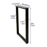 Metal Table Legs 28 Inch 24’’Wide Desk Legs Industrial Table Legs,Metal Legs for Desk,Black Table Legs,DIY Iron Legs(2Pcs) DR.IRON