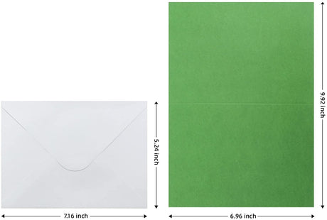 48 Pack Blank Folded Cards and Envelopes Colored Cards White Envelopes 5 x 7 Inch Colorful Greeting Cards 24 Assorted Colors Heavy Weight for Greeting,Invitation,Card Making LIVHOLIC