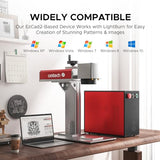 OMTech 30W MOPA Fiber Laser Marking Machine with LightBurn, High-Speed Metal Laser Engraver, 7x7 Inch Work Area, Color Marking for Metal Jewelry, Aluminum, Stainless Steel, and More OMTech