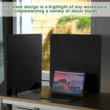 Kisston 6 Pack Acoustic Desk Divider Desk Partition 24 x 24" Stand Up Freestanding Desk Privacy Panel Noise and Visual Distractions Reducing Table Divider for Student Reception Area Office(Dark Gray) Kisston