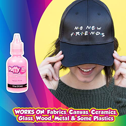 Puffy Bulk Buy Paint 30 pack Premium Quality Nontoxic 3D Paint Set. Safe for Kids, Great for School Projects, Permanent on Fabric, Canvas, Wood, Glass, and More Craft Surfaces Puffy