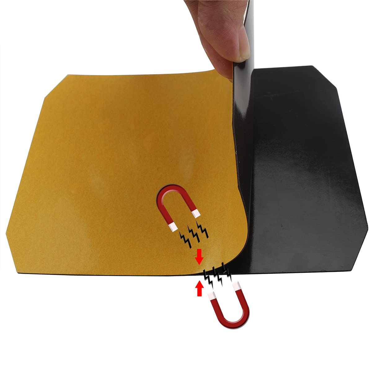 FYSETC 3D Printer Upgrade Magletic Build Surface 160X130 mm/ 6.2X5.1inch 2 in 1 Flexible Hotbed Build Plate with Adhesive Backing for Monopri Select Mini V2/ V1/ Pro/V3/ Malyan M200 FYSETC