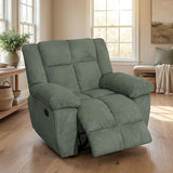Trygoal Oversized Corduroy Recliner Chair, Manual Lazy Boy Recliner with Home Theater Seating, Breathable Living Room Reclining Chair for Adults Reading, Gaming, Relax, Green