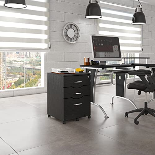 Techni Mobili Rolling Storage and File Cabinet, Espresso Techni Mobili