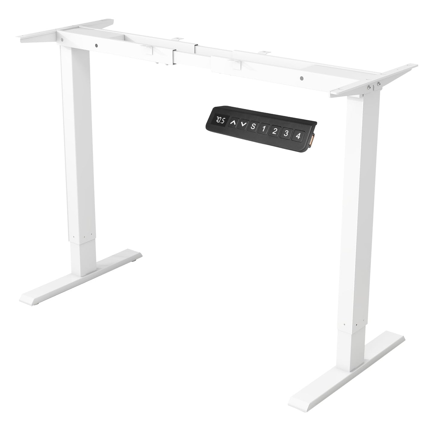 Win Up Time Dual Motor Electric Adjustable Standing Desk Frame, Sit to Stand Desk Frame for 43 to 63 inch Desk Top, Ergonomic Standing Height Adjustable Base, White - WoodArtSupply