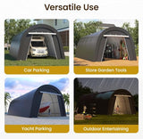 FansaFurn Heavy Duty Carport with 4 Cloth Bags, All-Weather Portable Garage with 2 Roll-up Doors, Car Canopy Storage Shelter Shed for Boat, Truck, or Garden Tools, 12' x 25' FansaFurn