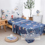 DJY Cotton Twin Bedding Set, Dinosaur Cars Reversible Twin Comforter Set for Kids Boys Girls, 4 Pieces Bed in a Bag Includes Quilted Comforter, Flat Sheet, Fitted Sheet and Pillowcase DJY